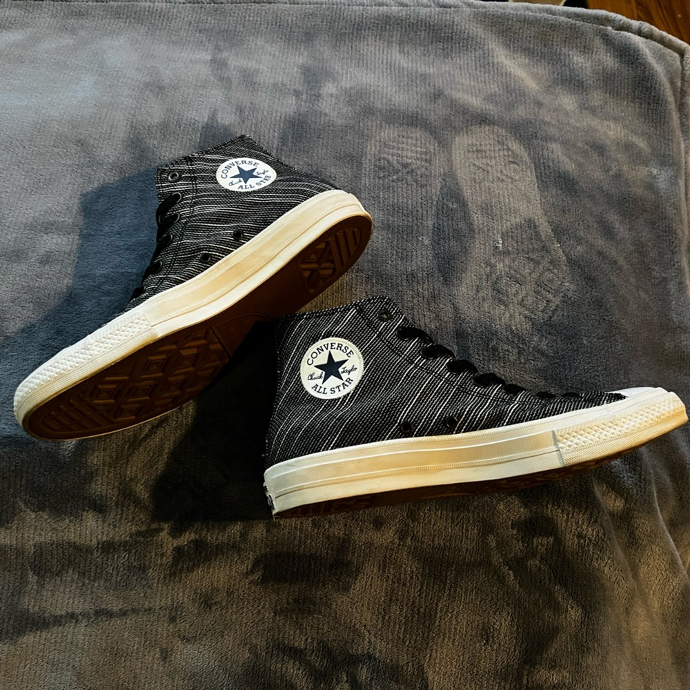 Black and white textured Chuck Taylor